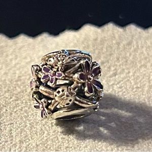 Openwork Purple Daisy Pandora Charm